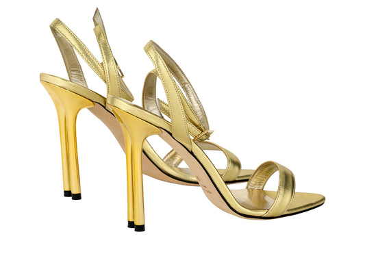 Golden star open-toe sandals