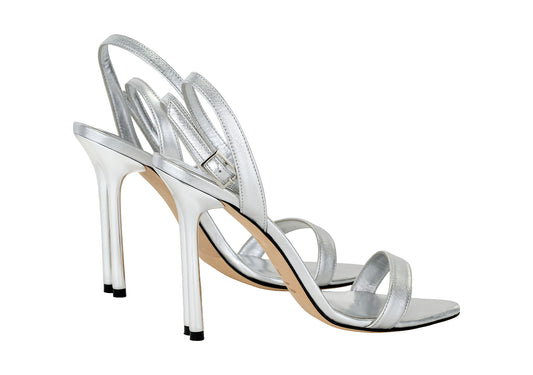 Silver star open-toe sandals
